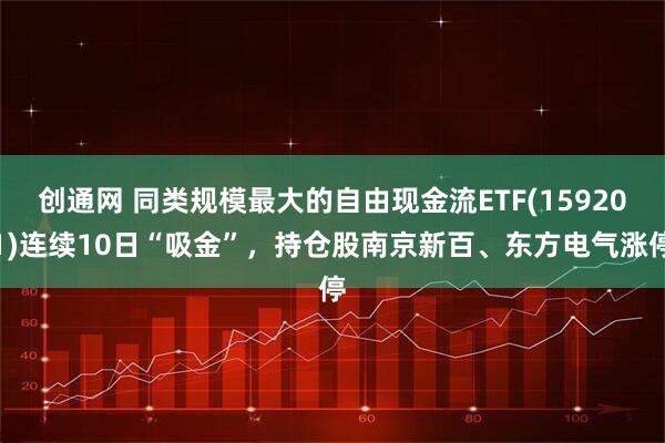 创通网 同类规模最大的自由现金流ETF(159201)连续10日“吸金”，持仓股南京新百、东方电气涨停