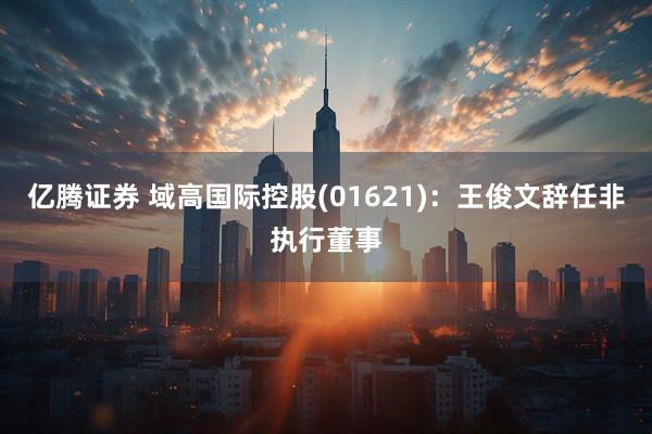 亿腾证券 域高国际控股(01621)：王俊文辞任非执行董事