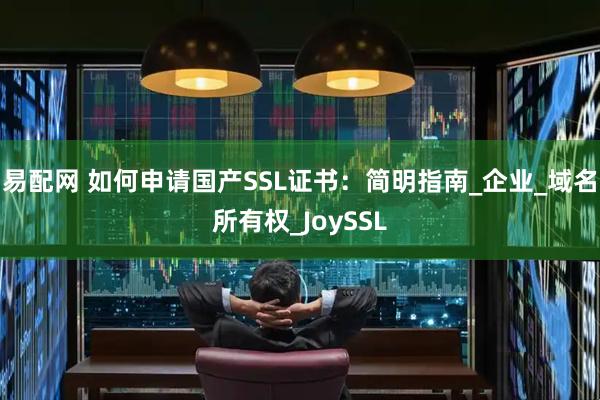 易配网 如何申请国产SSL证书：简明指南_企业_域名所有权_JoySSL